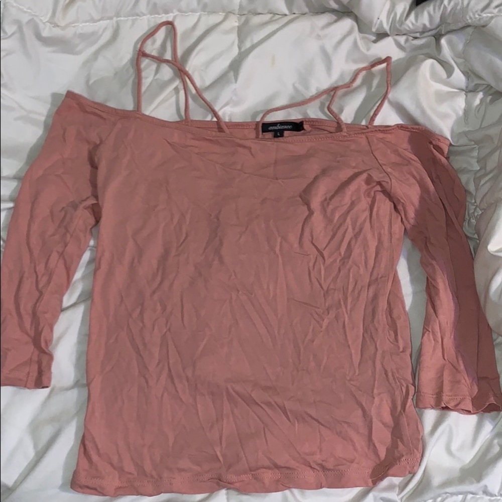 peach pink half sleeved shirt